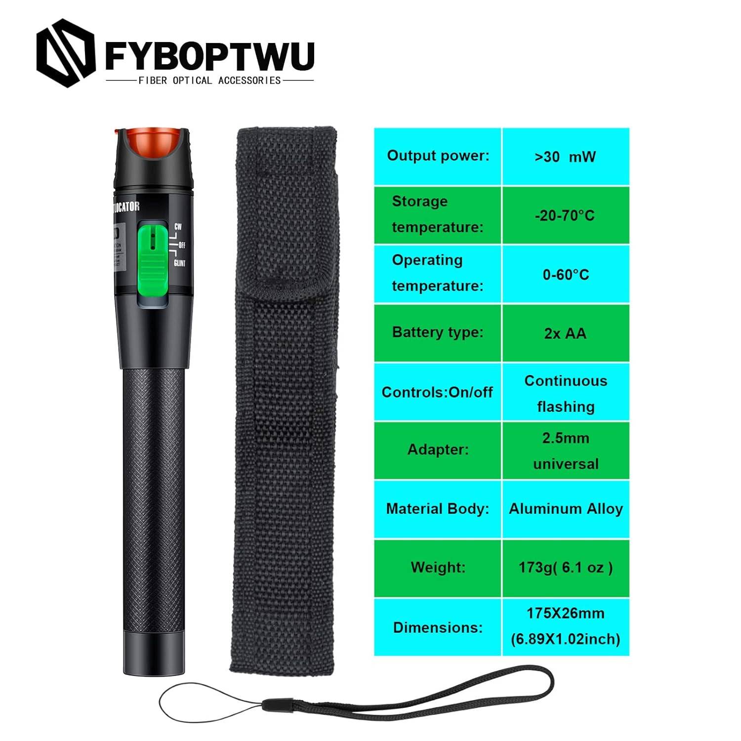 2pc 30km Visual Fault Locator VFL Fiber Tester Visual Fault Locator Fiber Optic