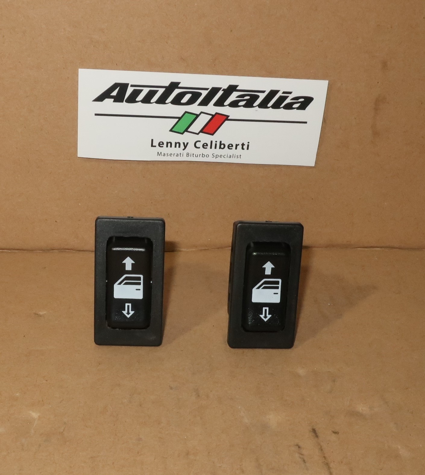 Maserati Biturbo  POWER WINDOW SWITCH  323350150 most models  TWO PIECES