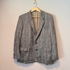 Corneliani 100 Silk Blazer Mens 42 Grey Textured Stripe Sport Coat Italy Dorman