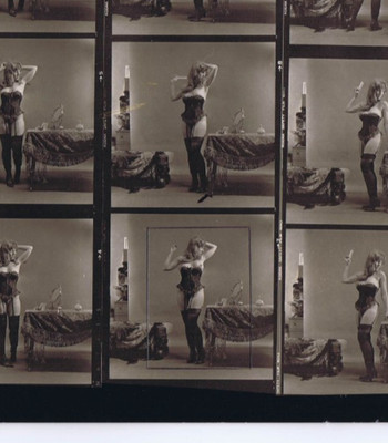 NEWLY FOUND! Hendrickson PHOTO Contact Sheet Proof Negatives Boudoir PEEK-A-BOOB