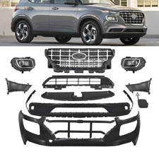 Complete Front Bumper Cover Kit W/Grille Headlight For 2020-2025 Hyundai Venue