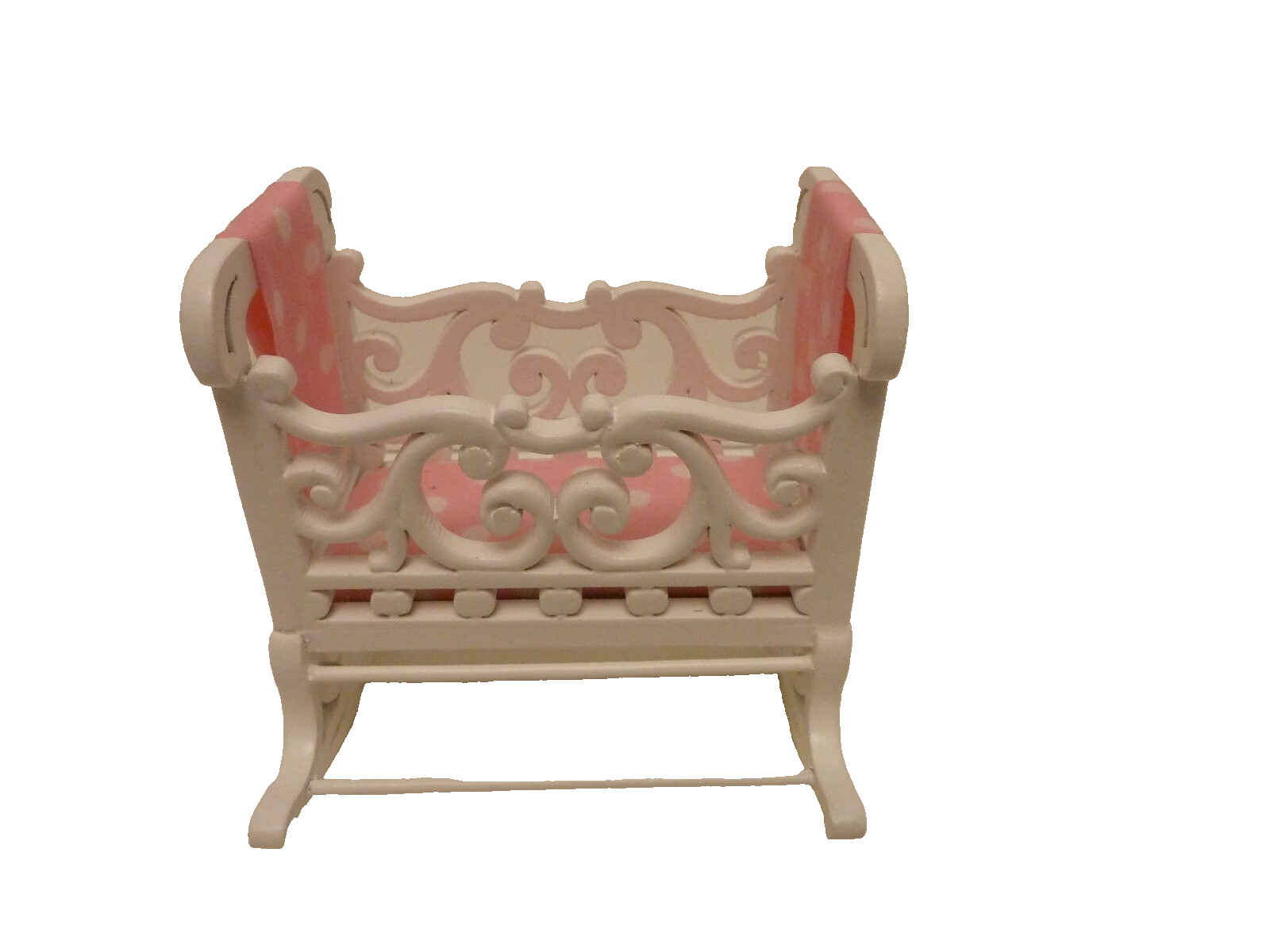 Dolls House Nursery Cradle White Shabby Style Miniature 1:12th Scale NOT 100%!