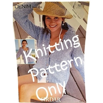 New Sirdar 5074 Denim Tweed Ladies DK Cardigan Sweater Knitting Pattern