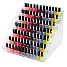 Stylish 7-Tier Acrylic Display Stand for Nail Polishes Cosmetics - Space Saver