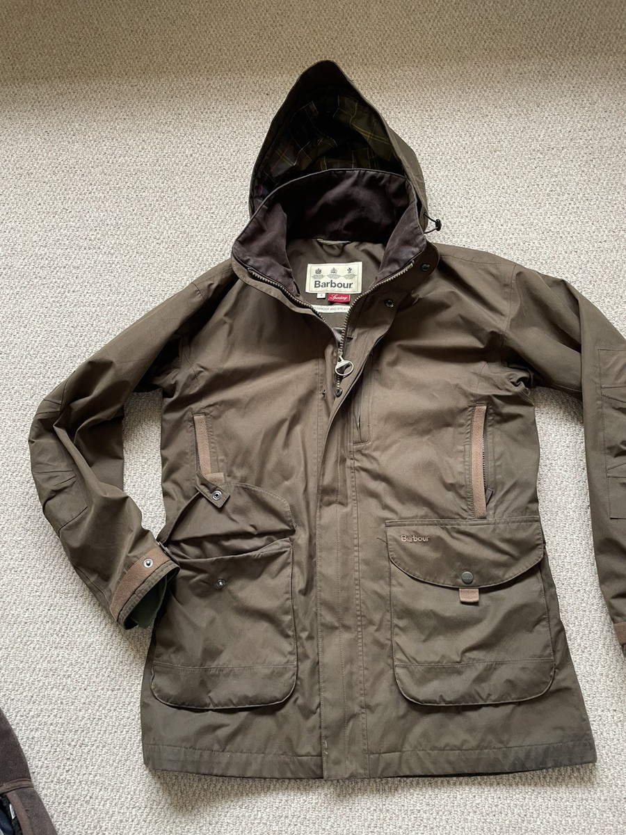 BARBOUR SPORTING GOSFORTH SHOOTING JACKET GREEN COAT MENS SMALL