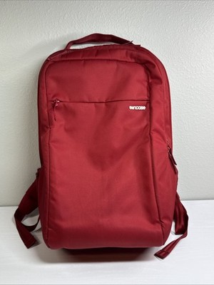 Incase ICON Laptop Backpack Multiple Compartments Red Travel School Work Bag