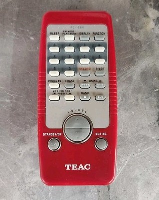 Teac RC 1264 Remote Control Red Working For Audio System 