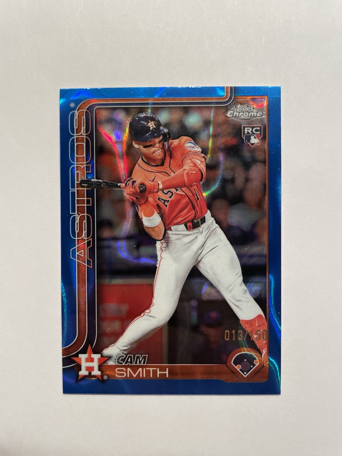 2025 Topps Chrome Update #USC145 Cam Smith - ROOKIE - BLUE WAVE Refractors #/150