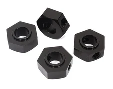 Billet Machined 17mm Hex Wheel Adapters for Axial 1/6 Scale SCX6, Black 252011