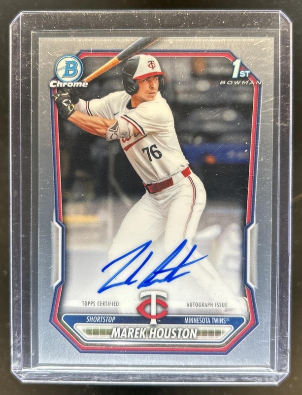 2026 Bowman Marek Houston Chrome Auto Autograph 1st Prospect #CPA-MHO Twins