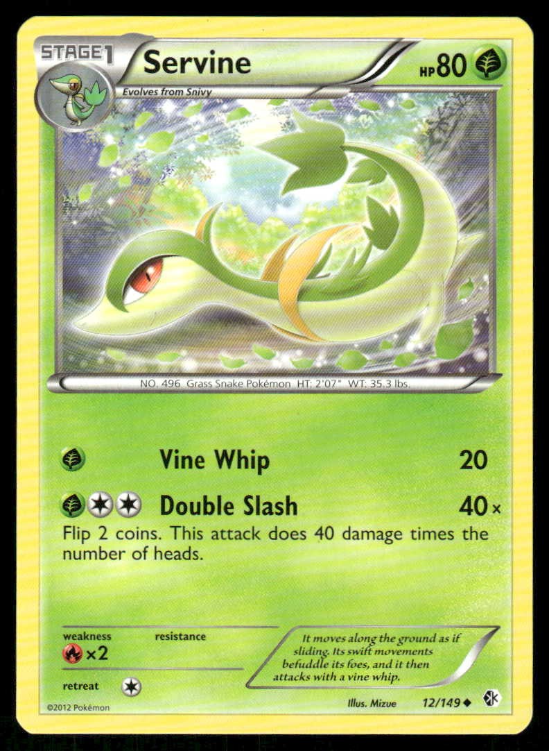 Pokemon Servine Boundaries Crossed 12/149 UC LP