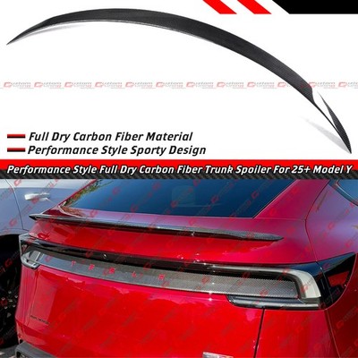 For 2025-2026 Tesla Model Y Performance Real Full Carbon Fiber Trunk Spoiler