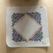 Needlepoint Purple Floral by P 3 Designs 606JG
