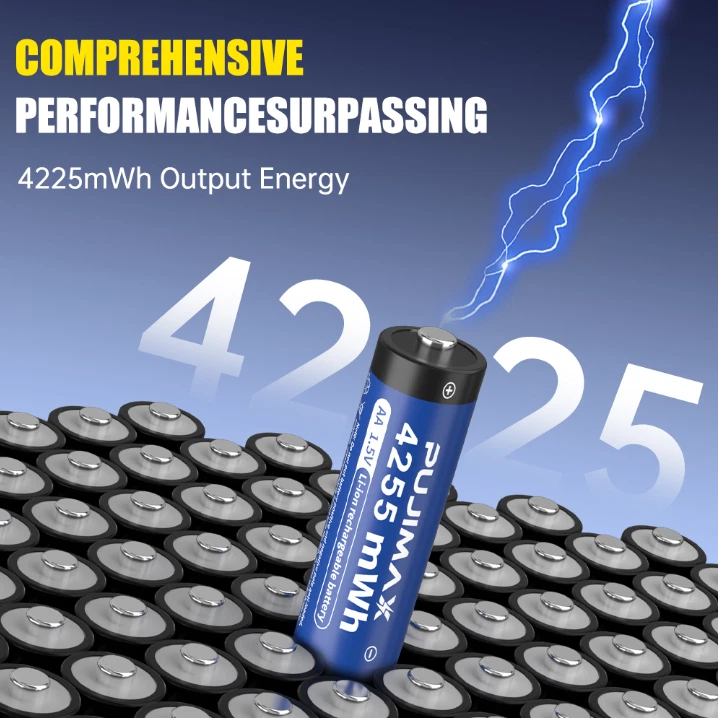 Pilas recargables AA 8/16/24/32 PIEZAS 1,5 V litio 4255 mWh con caja de cargador Foto 3 de 4