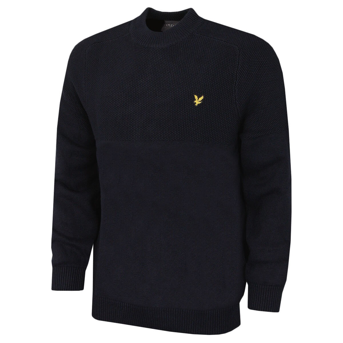 Lyle & Scott Mens Seed Stitch Pullover Sweater - Dark Navy - S
