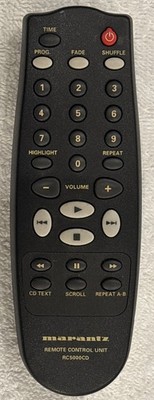 Genuine OEM Marantz Black Remote Control For CD Player Model #RC5000CD; Tested!