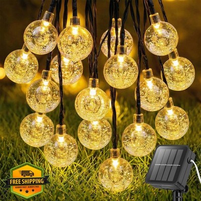 Metaku Solar Globe String Lights 36FT 60 LED Outdoor Warm White 8 Modes