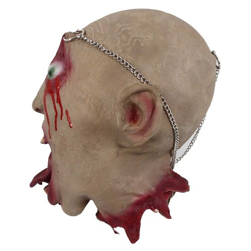 PÁRPADOS ENCADENADOS ZOMBIES CABEZA CORTADA Espeluznante Látex Realista Talla Natural - Imagen 8 de 10