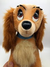 Vintage Lady and the Tramp 13" Plush Stuffed Dog Disneyland Walt Disney World