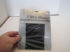 VTG NIP KMART ULTRA SHEER PANTYHOSE SZ MED BLACK