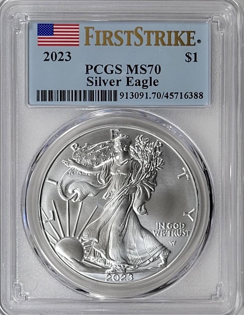 2023 - Silver Eagle - PCGS MS70 - First Strike | eBay