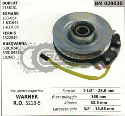 Warner Electromagnetic Clutch Ferris Lawn Mower 1522040