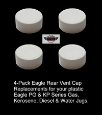 4-Pk EAGLE REAR VENT SCREW CAPS NEW Lid Gas Can Part For PG1 PG3 PG5 PG6 KP3 KP5