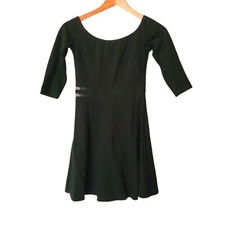 Lulus Yes To The Mesh Black Skater Dress Size XS Off Shoulder