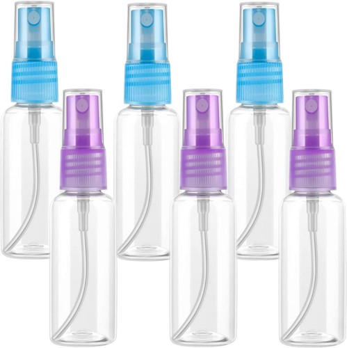 6  pack Spray bottle 1.6oz/45ml Clear Fine Mist Empty Mini Travel Bottles BPA... - Photo 1 sur 2