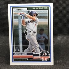2023 Panini USA Baseball Stars & Stripes Maxwell Clark #42  18U National Team RC