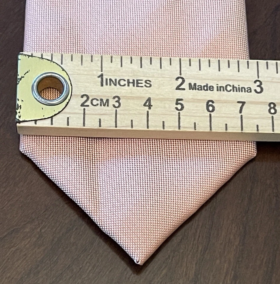 Corbata de cuello Wembley melocotón hecha a mano 60 % seda 40 % poliéster para hombre hecha en China Foto 4 de 4