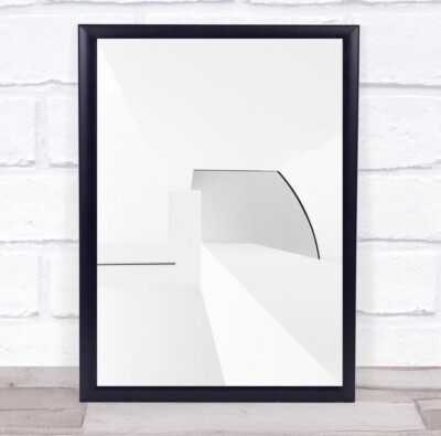 Architecture Abstract Interior Geometry High Key High-Key Wall Art Print