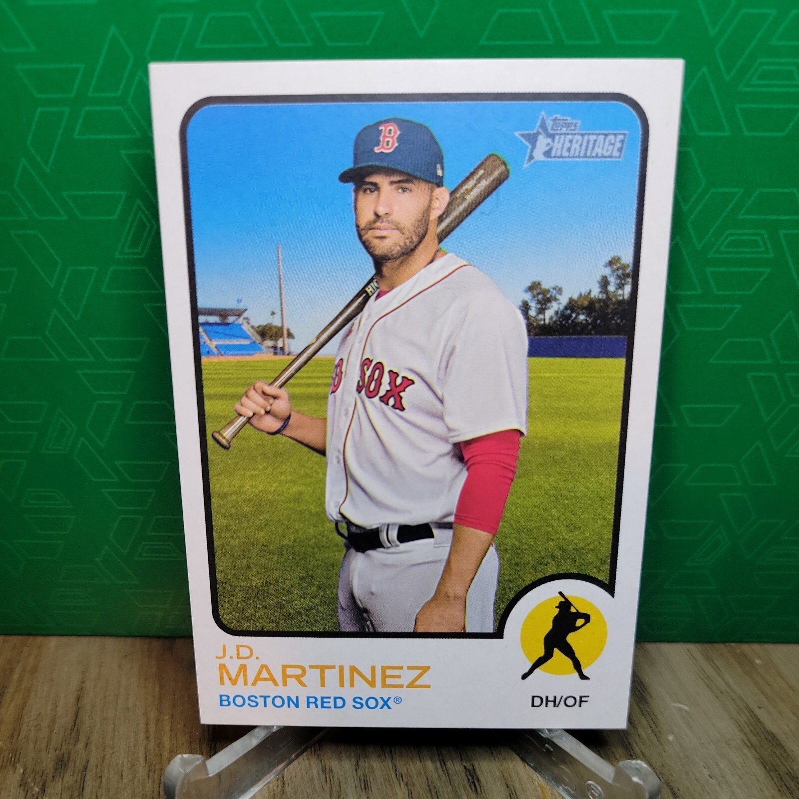 2022 Topps Heritage #99 JD Martinez French Text Parallel /73 Boston Red Sox