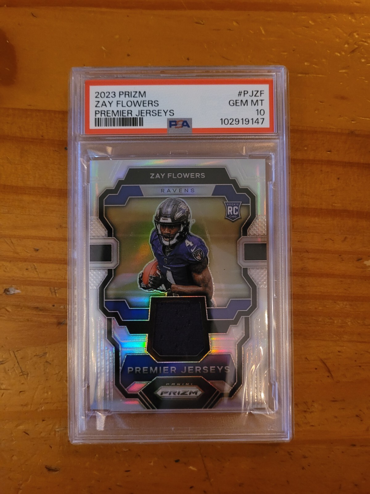 Zay Flowers Panini Prizm Premier Jerseys #PJZF Base