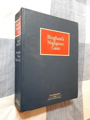 Bingham's Negligence Cases - Hardback, 2002, 5th Edition, Sweet & Maxwell [Law]
