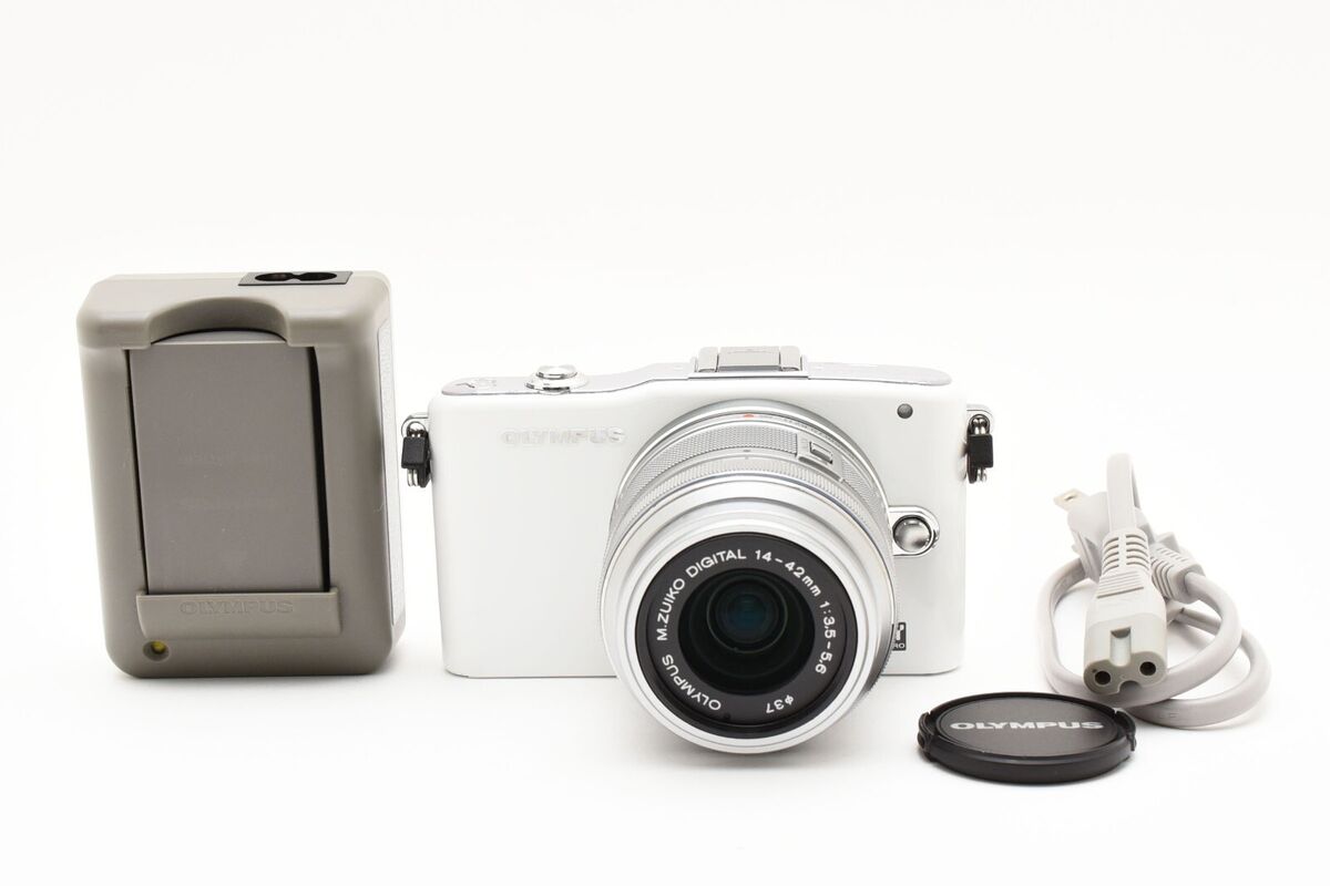 OLYMPUS PEN Mini E-PM1 White 12.3MP Digital Camera w/14-42mm OLYMPUS PEN Mini E-PM1 White 12.3MP Digital Camera w/14-42mm