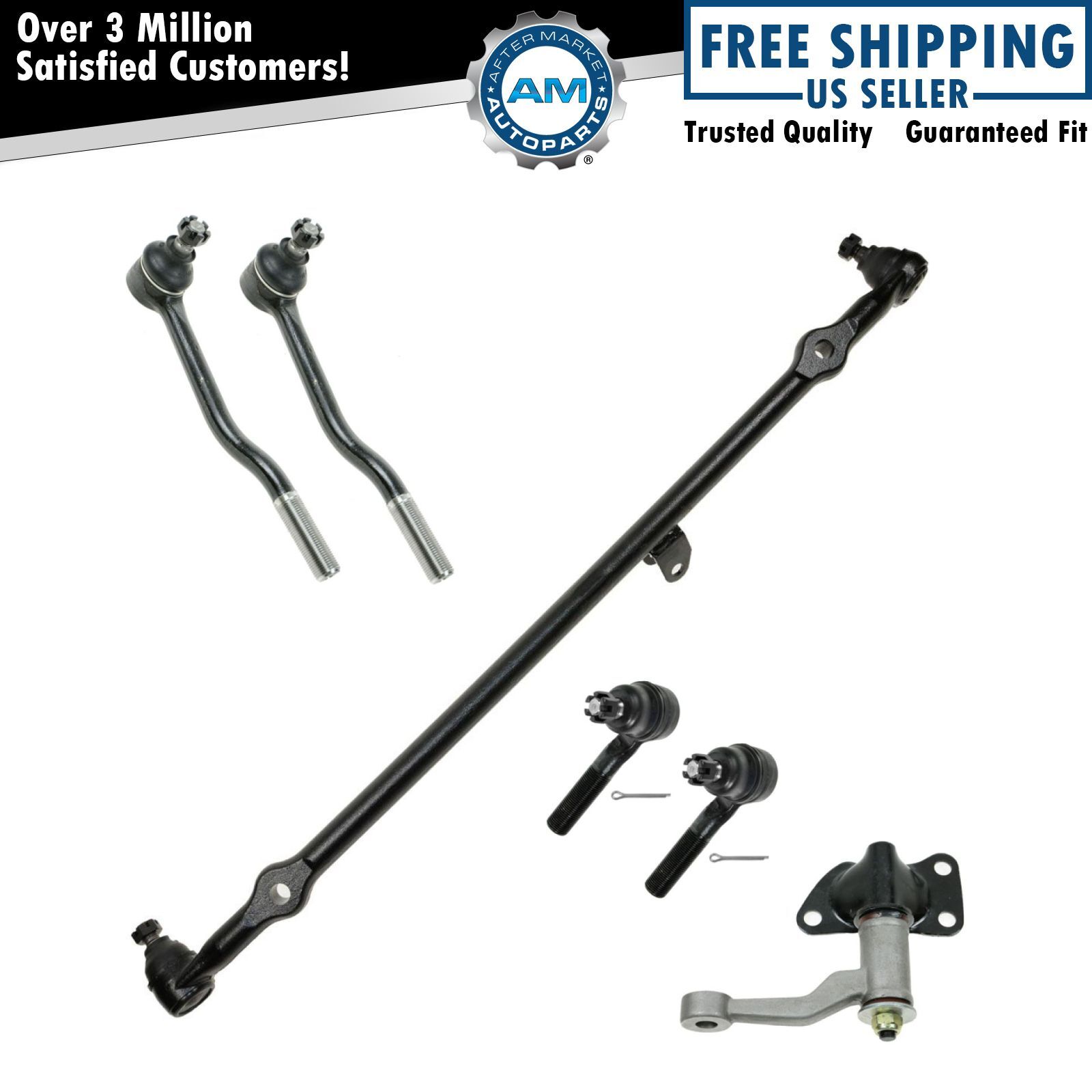 Front Tie Rod End Center Drag Link Idler Arm Steering Kit Set 6pc for