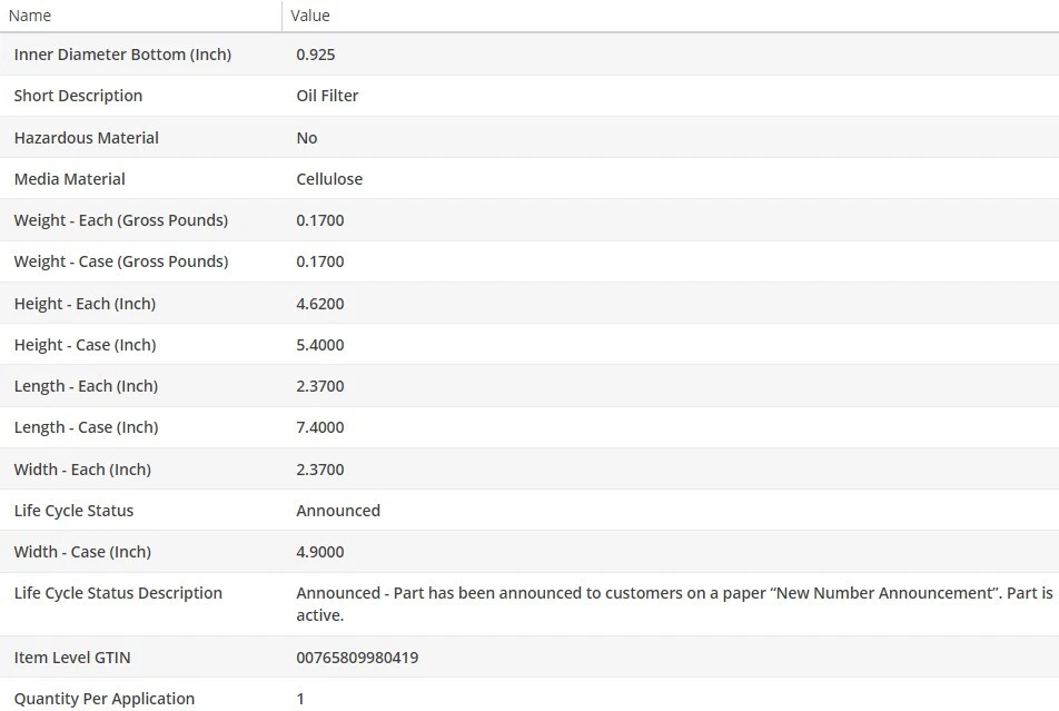 Оригинальный масляный фильтр типа WIX для LAND ROVER RANGE ROVER VELAR 2018-2019 L4-2,0 л - Изображение 4 из 4