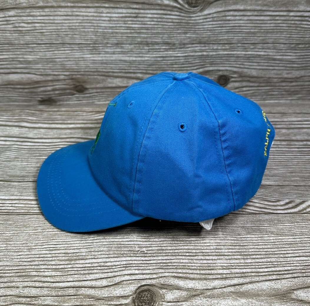 Cappello berretto Polo Ralph Lauren profumo regalo con acquisto blu giallo grande pony