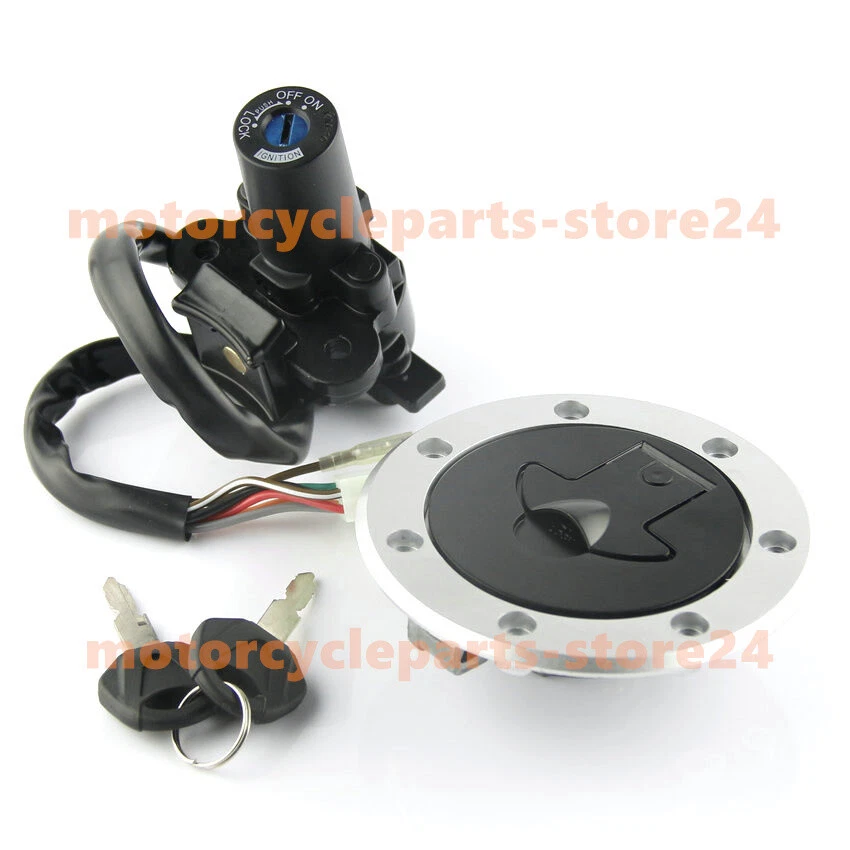Ignition Key Switch Fuel Cap Lock Set for Kawasaki Ninja ZX-7R ZX750 2000-2001 - Imagem 4 de 4