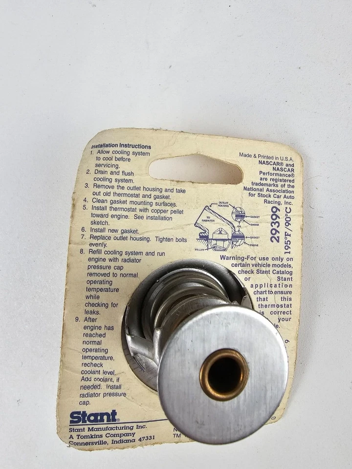 Stant 29399 195° F (90° C) Engine Coolant Thermostat - Made in USA NEW OLD STOCK - Image 2 of 4