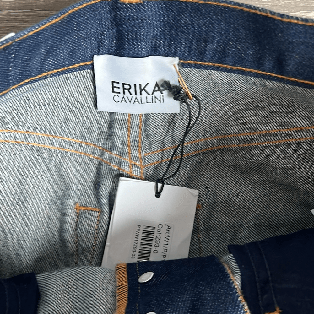 デニム・ジーパン Erika Cavallini Jeans Erika Cavallini Leone Jeans in light washed denim | TheDoubleF