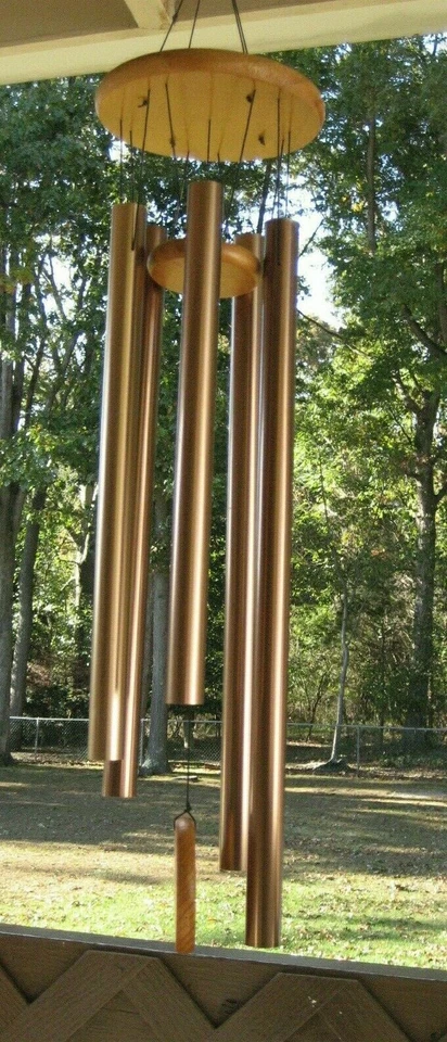 Carillón de viento tubular de aluminio bronce tradicional grande de 37". 5 tubos. Foto 2 de 4