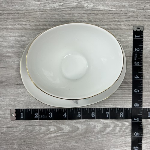 Fine Porcelain Bavaria Bayreuth West Germany 22Ct Gold Sauciere Bowl Plate VtG - Picture 3 of 8