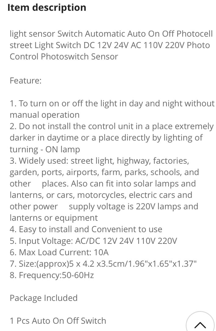 HQRP Fotocellula Sensore per Esterno Luci,Tramonto A Alba HQRP Fotocellula Sensore per Esterno Luci,Tramonto A Alba