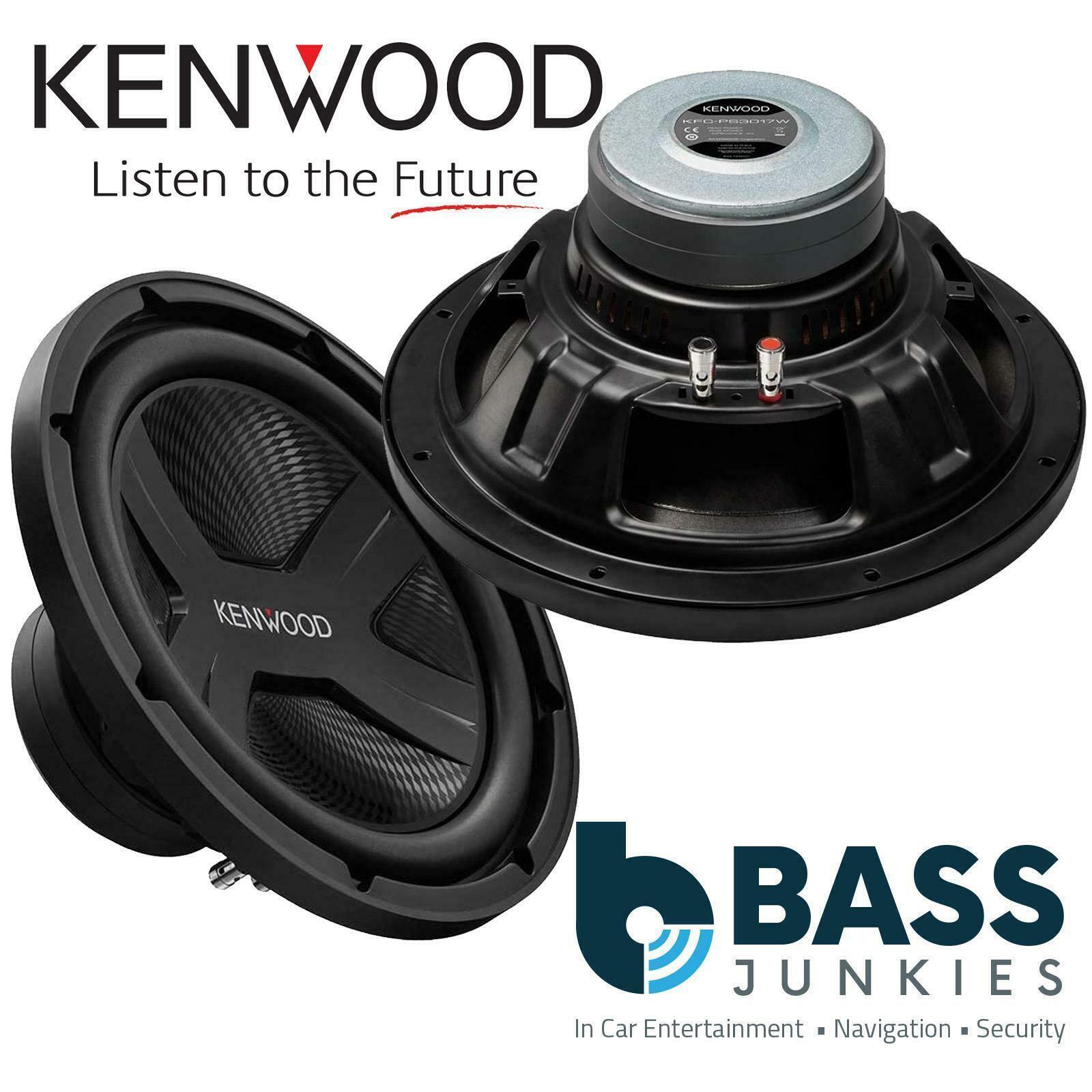 Kenwood KFCPS2517W 10" Inch 25cm 1300 WATTS Single Voice Car Sub Bass