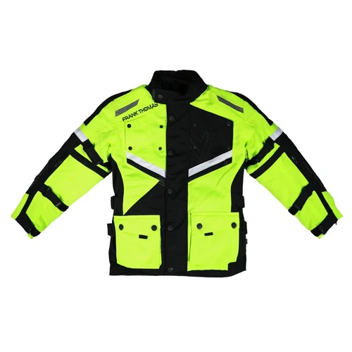 Frank Thomas Legacy Kids Motorcycle Jacket Black Yellow White