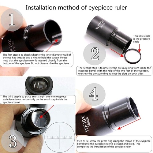 0.01mm Cross Microscope Micrometer Oculars Reticle for Microscope Eyepiece - Picture 7 of 11