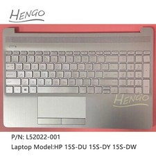 New For HP 15-DW 15S-DU 15S-DY Palmrest Backlit Keyboard Touchpad L52022-001