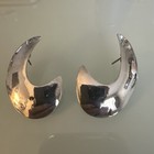 ARTIST SIGNED 1995 STERLING SILVER  MODERN  EARRINGS Post Drop — photo 2